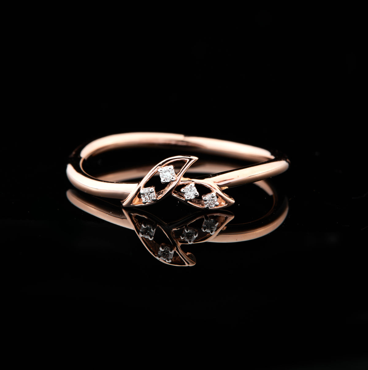 Gold Leaf Diamond Ring