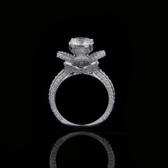 Solitaire Flower Ring