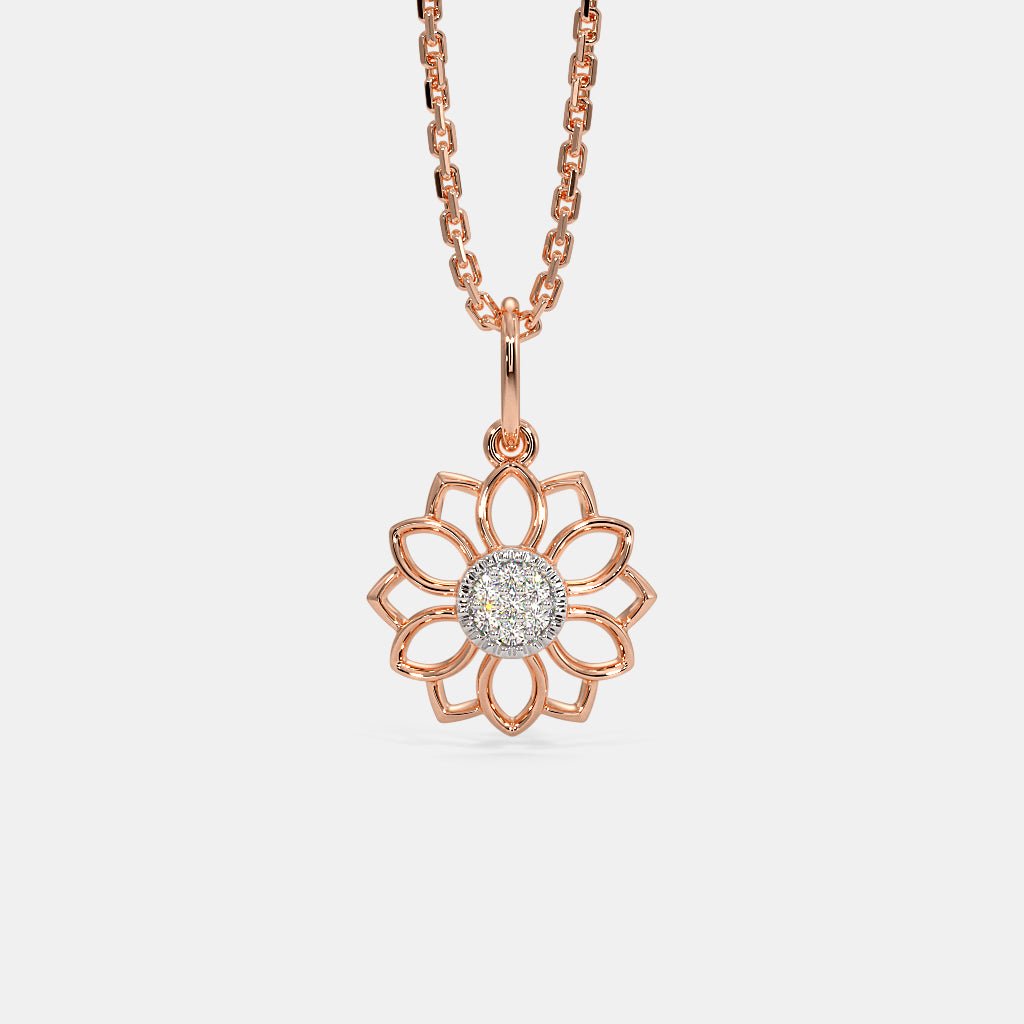 Flower shape pendants for girls