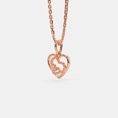 Diamond heart pendants for girls