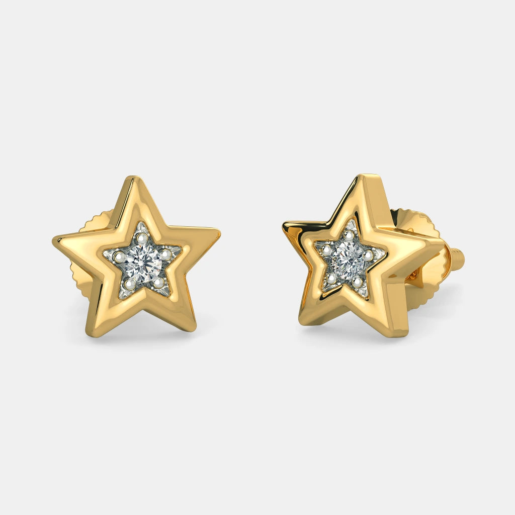 Star shape earrings for girls