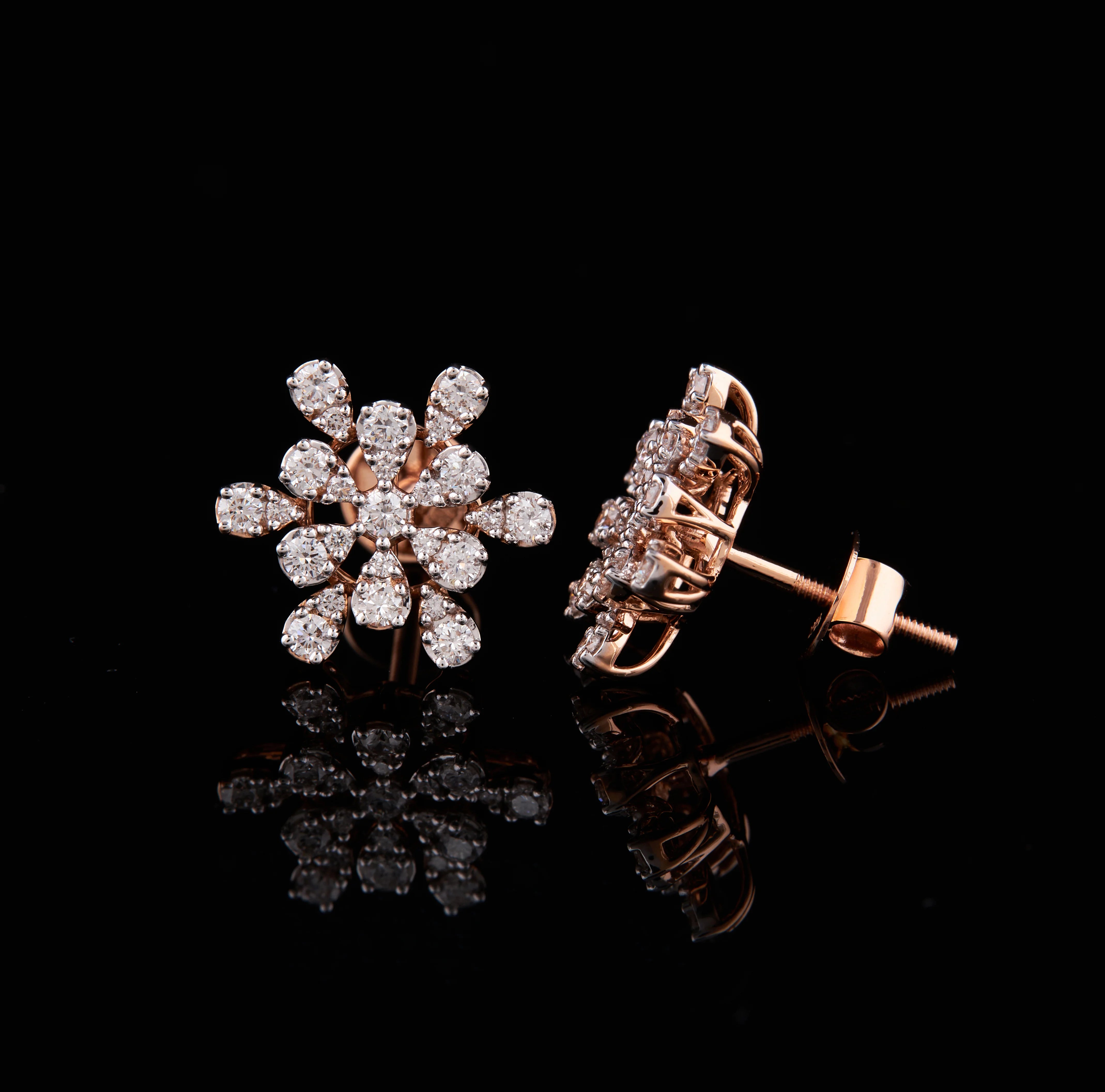 Floral Diamond Earring