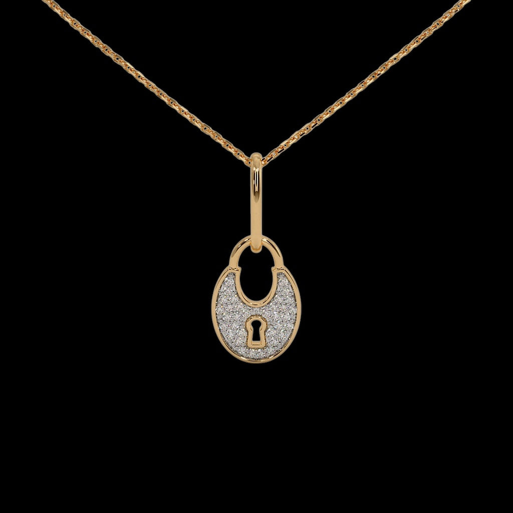 Lock Diamond Pendent