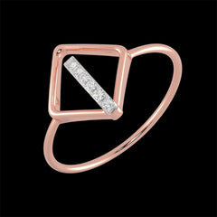 Rhombus Diamond Ring