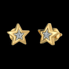 Star Diamond Stud Earrings