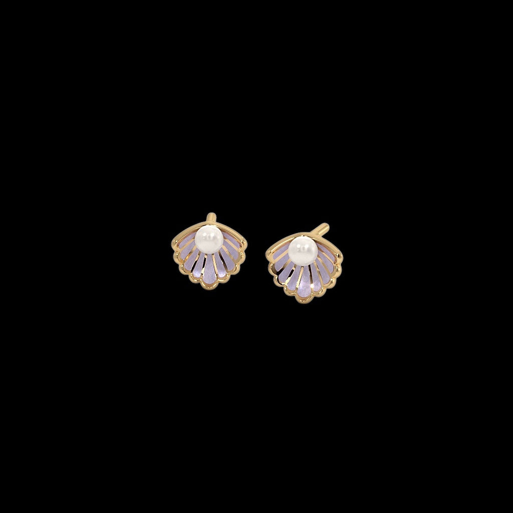 Pearl Shell Stud Earrings