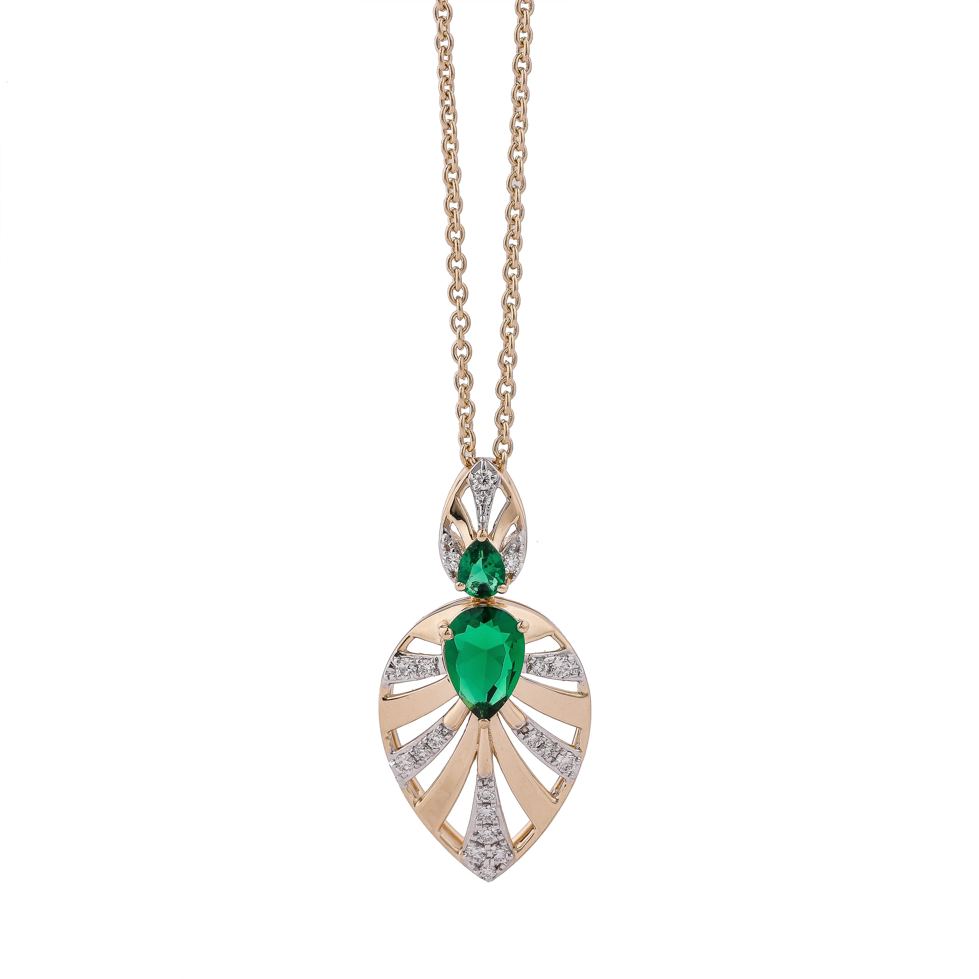 Green Diamond Pendant for women