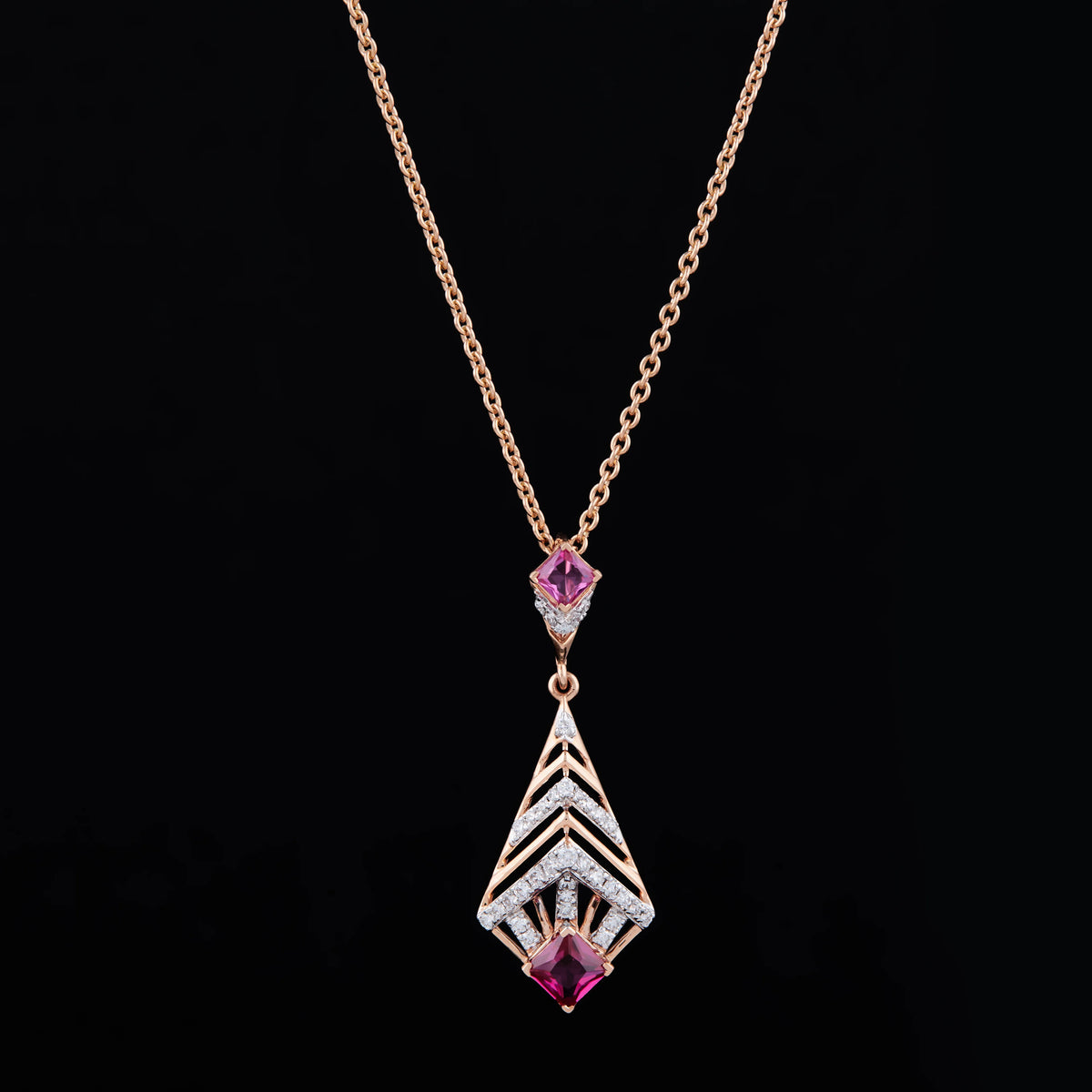 Gilded glow pink Diamond chain