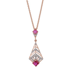 Pink and White Diamond pendant