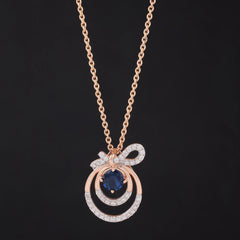 Blue Diamond Pendant for women