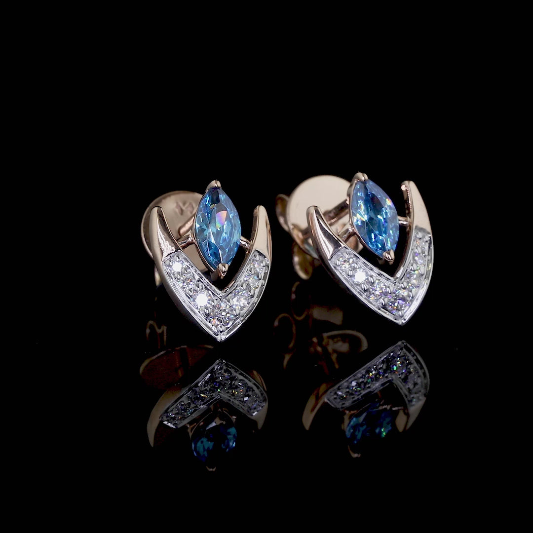 Ocean Drop Diamond Earrings